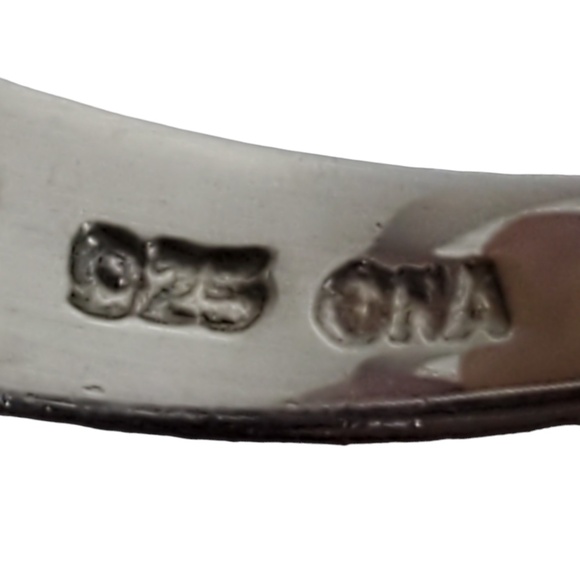 CNA Sterling Silver Blue Faceted Stone Ring Size 6 #17268 - Picture 8 of 8